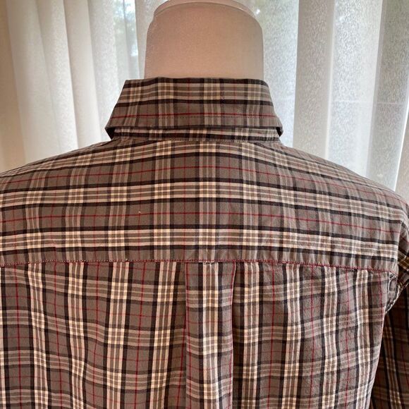 Eddie Bauer Legend Wash Plaid Button Front Shirt SZ L - Picture 11 of 16